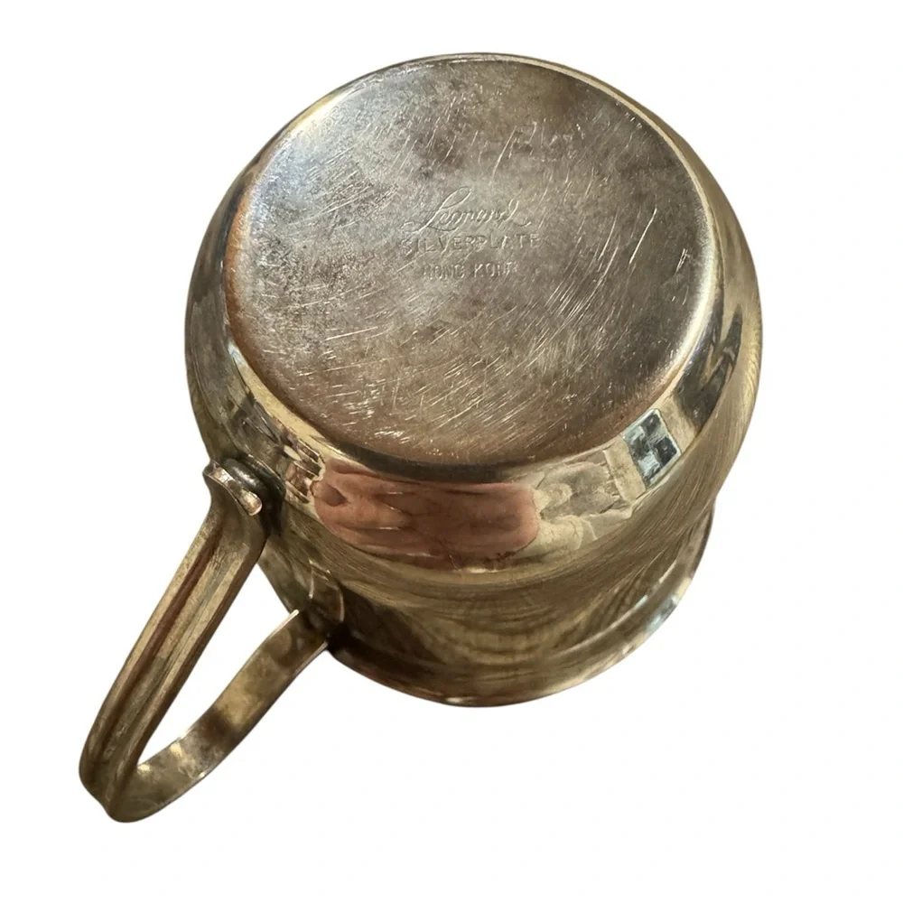 Vintage Leonard Silverplate Hong Kong Child's Sippy Cup w/ Lid - Picture 6 of 8